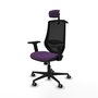 PIQUERAS Y CRESPO Silla de oficina Mardos con Mecanismo Sincro, Morado/Negro