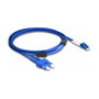 DeLOCK Cable de fibra óptica LC Duplex a SC Duplex monomodo OS2 con cobertura metálica 3 m