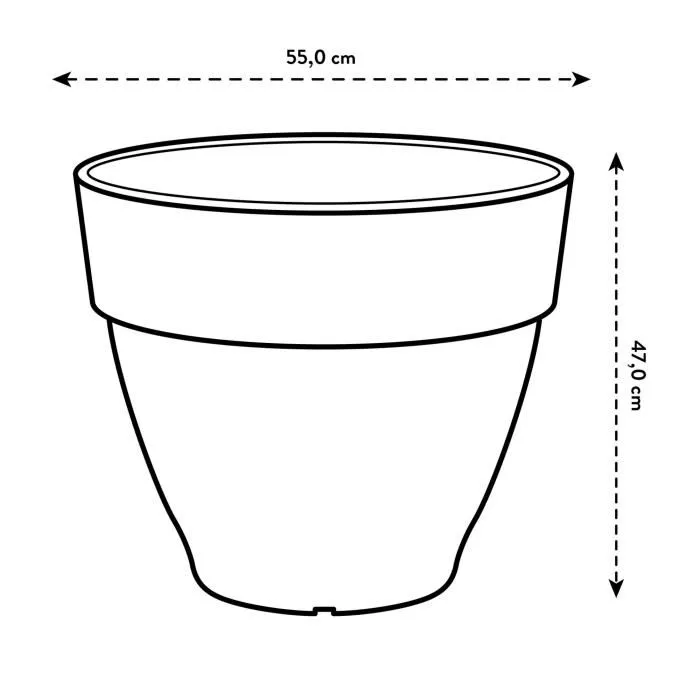 Elho Jardinera Redonda Vibia Campana 55 Marrón Ø 55 x H 47 cm exterior 100% reciclado Elho Jardinera Redonda Vibia Campana 55 Marrón Ø 55 x H 47 cm exterior 100% reciclado