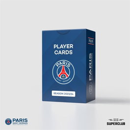 Asmodee Superclub PSG Player Cards 2023/24 - Expansión en Inglés con 79 Cartas, Incluye Mbappé - Requiere Juego Base Superclub