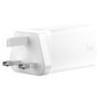 ASUS 100W USB-C GaN Cargador Rápido Universal, 2 Puertos Tipo C, 1 Puerto USB 2.0, 1.5 m, Blanco, Carga Rápida PD 3.0