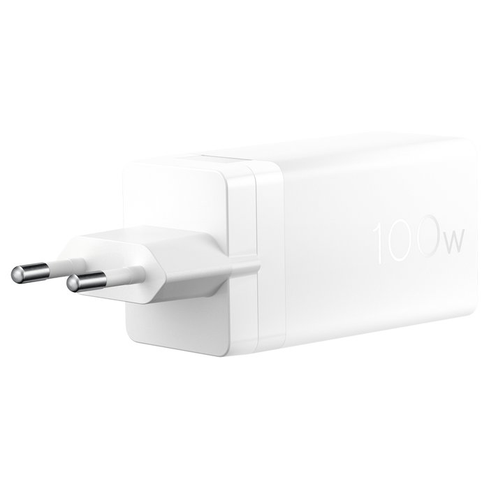 ASUS 100W USB-C GaN Cargador Rápido Universal, 2 Puertos Tipo C, 1 Puerto USB 2.0, 1.5 m, Blanco, Carga Rápida PD 3.0