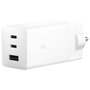 ASUS 100W USB-C GaN Cargador Rápido Universal, 2 Puertos Tipo C, 1 Puerto USB 2.0, 1.5 m, Blanco, Carga Rápida PD 3.0
