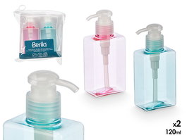 Berilo Set 2 Dosificadores Colores Surtidos 120ml Plástico 17 x 16.5 x 4.5 cm (Set de 24)