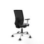 PIQUERAS Y CRESPO Silla de oficina Yunquera con mecanismo Sincro/Traslack Gris y Negro