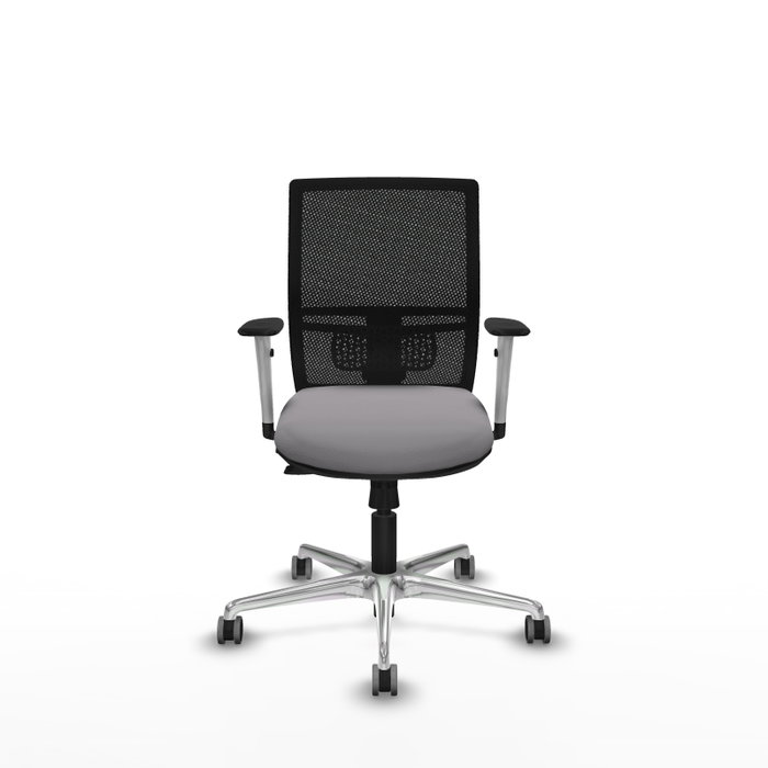 PIQUERAS Y CRESPO Silla de oficina Yunquera con mecanismo Sincro/Traslack Gris y Negro