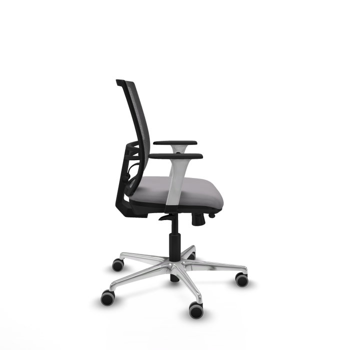 PIQUERAS Y CRESPO Silla de oficina Yunquera con mecanismo Sincro/Traslack Gris y Negro