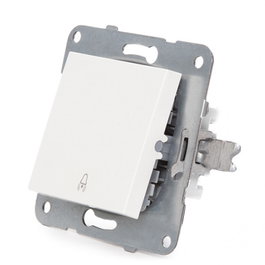 Panasonic Pulsador 10A 250V con Símbolo de Campana y Tecla Blanca