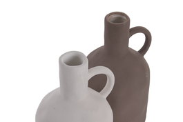 DKD Home Decor Jarrón de Terracota Marrón 9x10x17.5 cm Surtido