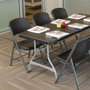 Color Baby Mesa rectangular plegable negra 182X76X73,5 cm