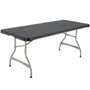 Color Baby Mesa rectangular plegable negra 182X76X73,5 cm