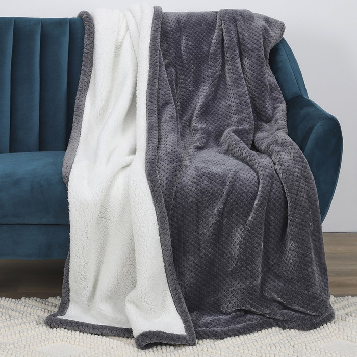 Home Deco Factory Manta Gris XXL 180x220 cm