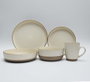 DKD Home Decor Set de 6 Cuencos de Gres Beige 16x16x6,5 cm