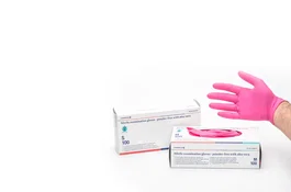 Covetrus Guantes de Nitrilo sin Polvo Aloe Vera Rosa Talla S 100 Ud