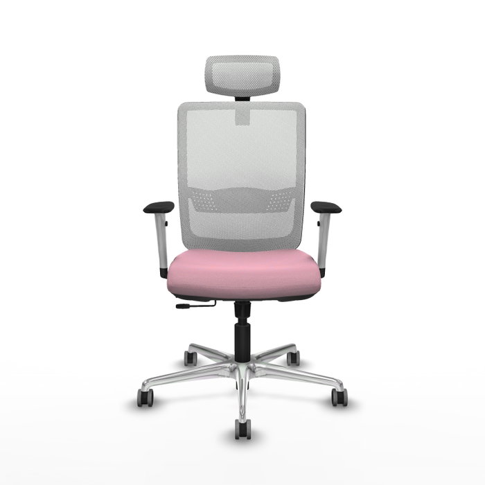 PIQUERAS Y CRESPO Silla de oficina Haches Rosa y Blanco
