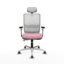 PIQUERAS Y CRESPO Silla de oficina Haches Rosa y Blanco