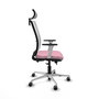 PIQUERAS Y CRESPO Silla de oficina Haches Rosa y Blanco