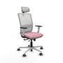 PIQUERAS Y CRESPO Silla de oficina Haches Rosa y Blanco