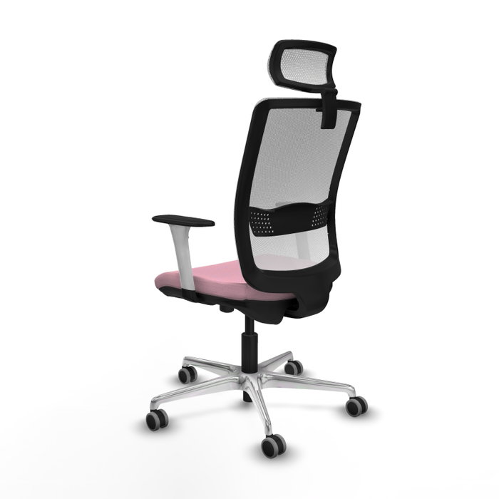 PIQUERAS Y CRESPO Silla de oficina Haches Rosa y Blanco
