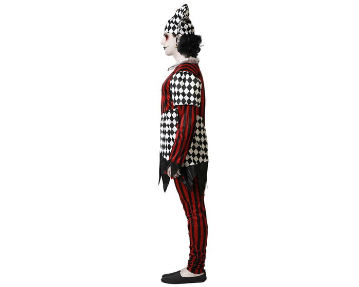 Disfraz de Arlequín Blanco y Negro para Hombre Adulto, con Gorro característico, ideal para Halloween y fiestas teatrales. Talla XS-S. Disfraz de Arlequín Blanco y Negro para Hombre Adulto, con Gorro característico, ideal para Halloween y fiestas teatrales. Talla XS-S.
