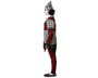 Disfraz de Arlequín Blanco y Negro para Hombre Adulto, con Gorro característico, ideal para Halloween y fiestas teatrales. Talla XS-S.