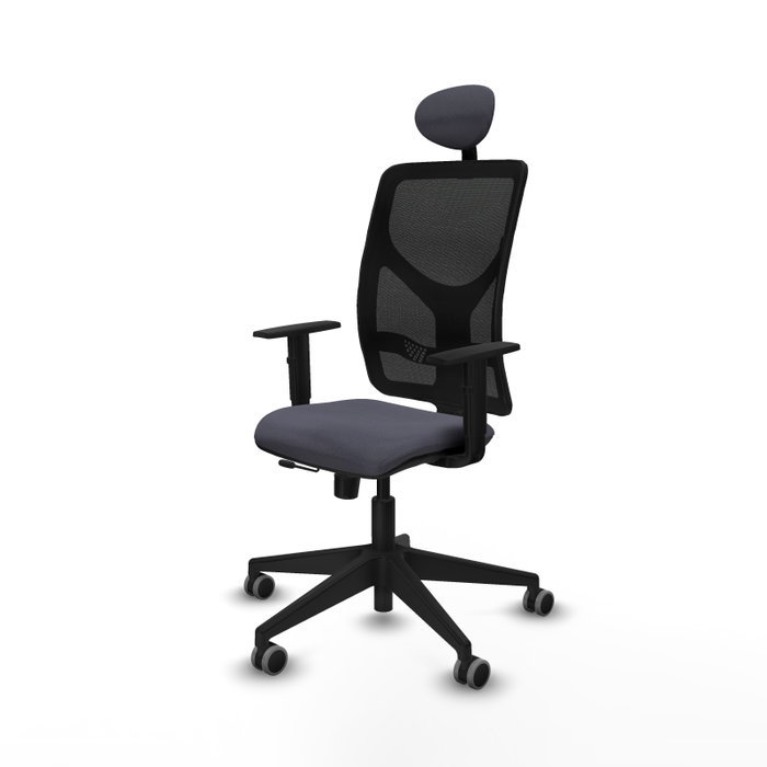 PIQUERAS Y CRESPO Silla de oficina Motilla Gris oscuro/Negro con mecanismo Sincro/Traslack
