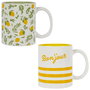 Home Deco Factory Mug Bain De Soleil 300 Ml Estampado Limones Bon'jour