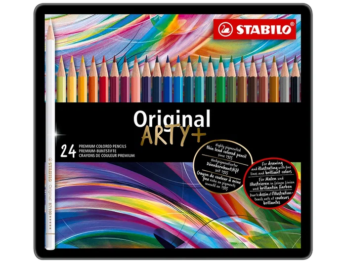 Stabilo Lápices de Colores Acuarelables Arty Original Estuche Metálico 24 Colores Surtidos