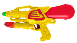 Marbueno Pistola de Agua Plástico Presión Color Amarillo para Jardín, Piscina y Playa MARBUENO SUMMER 10240A