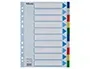 Esselte Separadores DIN A4 Polipropileno 1-10 Multitaladro con Cartulina Índice Color