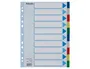 Esselte Separadores DIN A4 Polipropileno 1-10 Multitaladro con Cartulina Índice Color