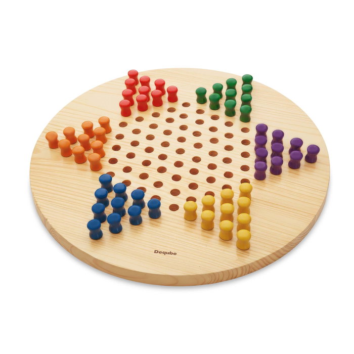 DEQUBE Juego de Damas Chinas de Madera FSC