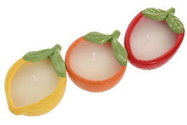 DKD Home Decor Vela Decorativa Multicolor Fragancia Cítrica 10 x 6 x 14 cm (6 Unidades)