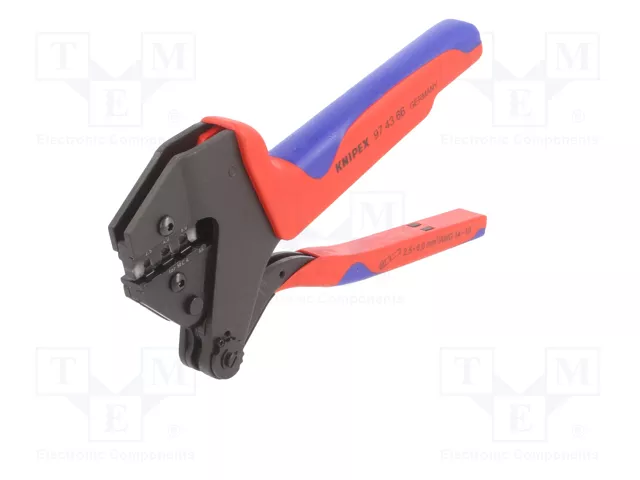 KNIPEX Crimpadora para terminales de cable y conectores solares MC4 KNIPEX Crimpadora para terminales de cable y conectores solares MC4