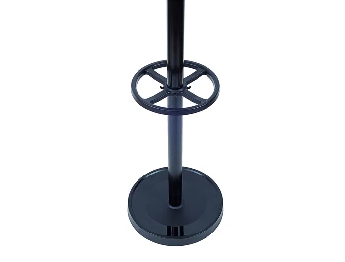 Maul Perchero Metálico 390x1750x390 mm, Negro, 8 Ganchos para Abrigos y Soporte para Paraguas