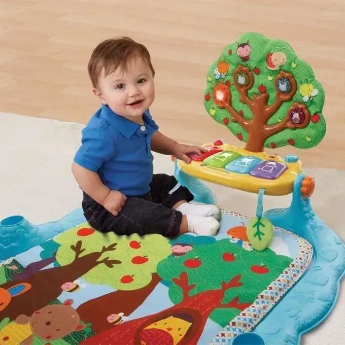 Vtech Baby Jardín Encantado de los Pequeños Amigos Alfombra Piano Interactivo Luces Melodías Lavable