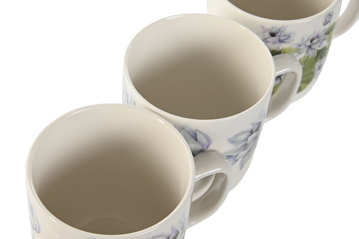 DKD Home Decor Tazas de Porcelana Surtidas 380ml (Pack de 6)