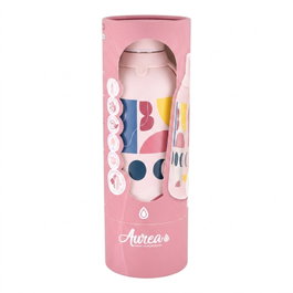 AUREA Botella térmica interior cerámico 2 tapones 500ml pink Boho soul