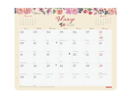 Calendario (2026) Finocam Pared Design Bloc Iman Mensual Para Escribir 250X200