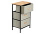 GIFTDECOR Mueble de 3 cajones Gris-Madera-Negro