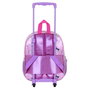 Sanrio Hello Kitty Mochila Pequeña Infantil con Ruedas 3D Relieve Frontal, Asa Telescópica, 7L y 2 Bolsillos Malla Rosa