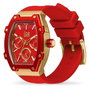 Ice Reloj 022870 con caja dorada y correa roja