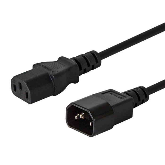 SAVIO Cable de alimentación H03VV-F 3x0,75mm2 IEC C13 hembra a IEC C14 macho