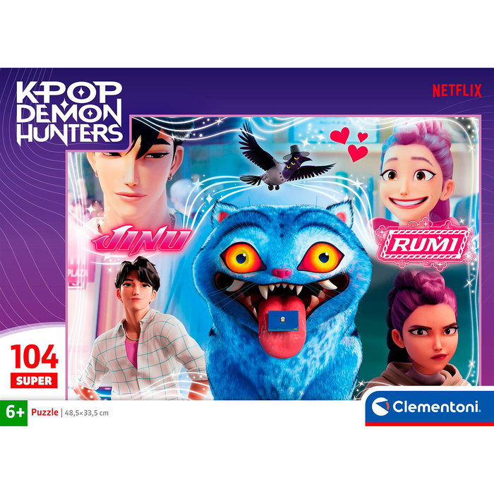 Clementoni Puzzle 104 Piezas K-Pop Demon Hunters 27243, Tamaño 38 x 27 cm, Recomendado +6 Años