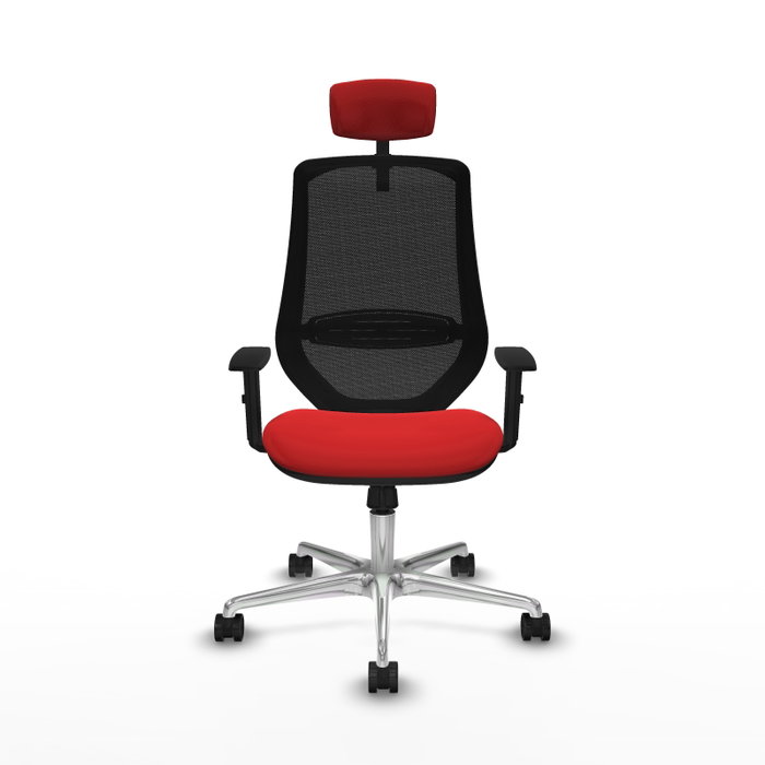 PIQUERAS Y CRESPO Silla de oficina Mardos con mecanismo Sincro, Rojo/Negro