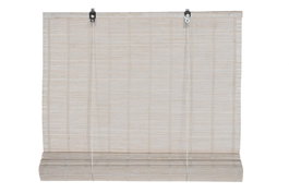 DKD Home Decor Estor Blanco Bambú y Poliéster Enrollable 2 x 175 x 60 cm