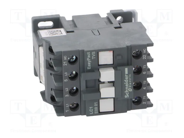 SCHNEIDER ELECTRIC Contactor Easy TeSys LC1E0901M5 9A 220VAC