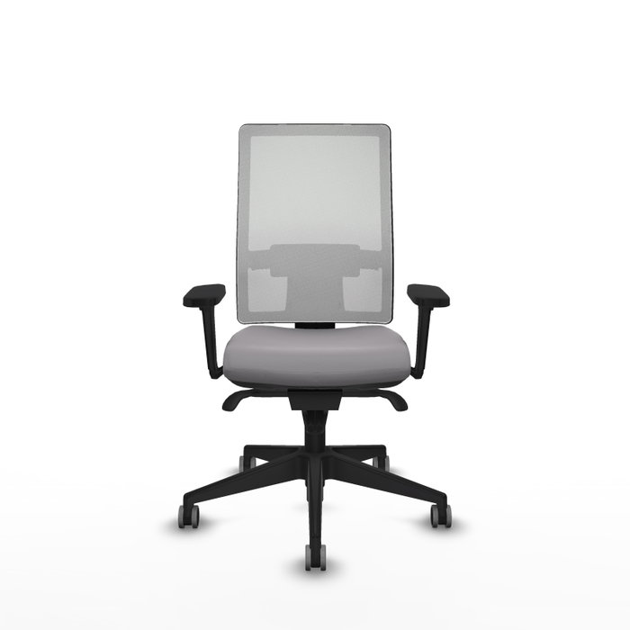 PIQUERAS Y CRESPO Silla de oficina Horna con Mecanismo Sincro, Gris y Blanco