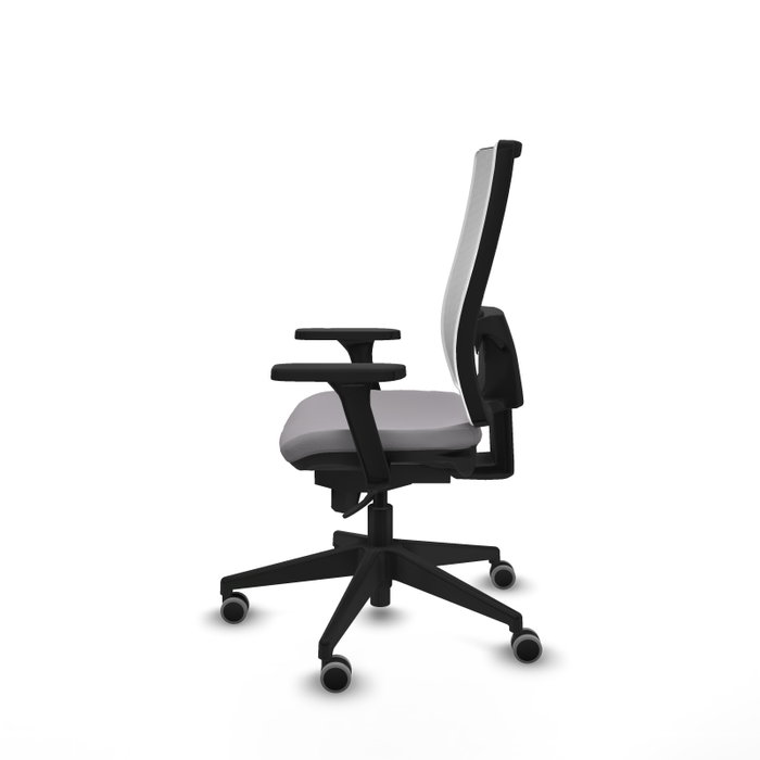 PIQUERAS Y CRESPO Silla de oficina Horna con Mecanismo Sincro, Gris y Blanco