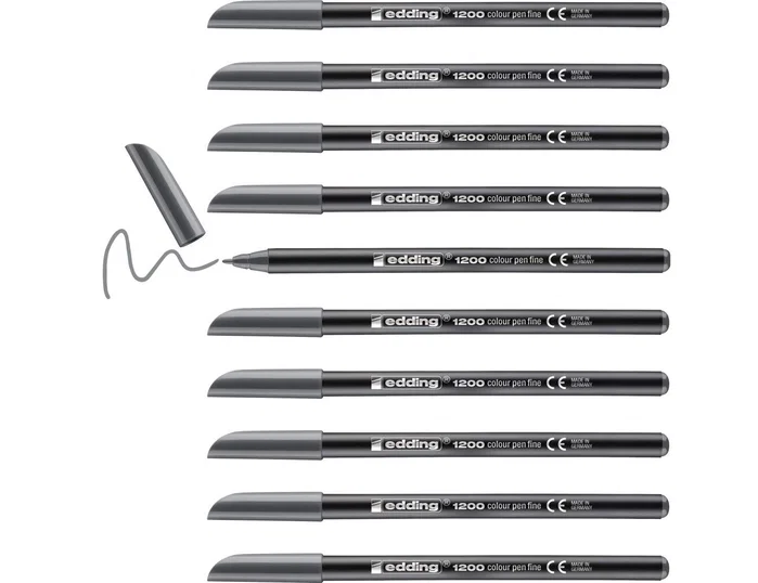 Edding Rotulador 1200 Gris Punta Redonda